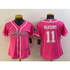 Nike Cowboys 11 Micah Parsons Pink Vapor Baseball Limited Women Jersey