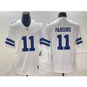 Nike Cowboys 11 Micah Parsons White 2023 F.U.S.E Vapor Limited Men Jersey