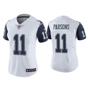 Nike Cowboys 11 Micah Parsons White Color Rush Limited Women Jersey