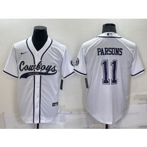 Nike Cowboys 11 Micah Parsons White Vapor Baseball Limited Men Jersey Nike Cowboys 11 Micah Parsons White Vapor Baseball Limited Men Jersey