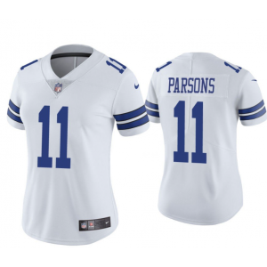 Nike Cowboys 11 Micah Parsons White Vapor Untouchable Limited Women Jersey