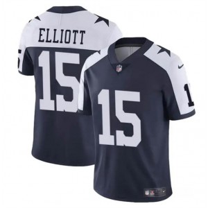 Nike Cowboys 15 Ezekiel Elliott Navy Thanksgiving Vapor Untouchable Limited Men Jersey Nike Cowboys 15 Ezekiel Elliott Navy Thanksgiving Vapor Untouchable Limited Men Jersey