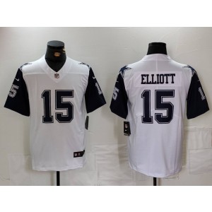 Nike Cowboys 15 Ezekiel Elliott White Color Rush Limited Men Jersey Nike Cowboys 15 Ezekiel Elliott White Color Rush Limited Men Jersey