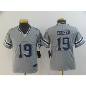 Nike Cowboys 19 Amari Cooper Grey Inverted Legend Youth Jersey