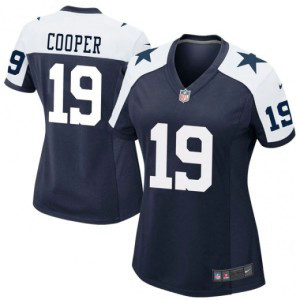 Nike Cowboys 19 Amari Cooper Navy Throwback Women Jersey Nike Cowboys 19 Amari Cooper Navy Throwback Women Jersey