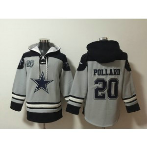 Nike Cowboys 20 Tony Pollard Grey Hoodie Sweatshirt