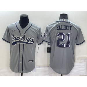 Nike Cowboys 21 Elliott Grey Vapor Baseball Limited Men Jersey Nike Cowboys 21 Elliott Grey Vapor Baseball Limited Men Jersey