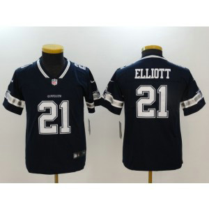 Nike Cowboys 21 Ezekiel Elliott Navy Youth Vapor Untouchable Limited Jersey