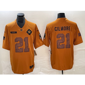 Nike Cowboys 21 Stephon Gilmore 2023 Brown Salute To Service Limited Men Jersey