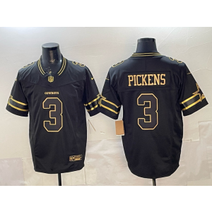 Nike Cowboys 3 Pickens Black Gold F.U.S.E. Vapor Limited Men Jersey
