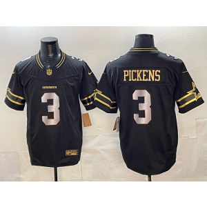 Nike Cowboys 3 Pickens Black Gold F.U.S.E. Vapor Limited Men Jersey 1 Nike Cowboys 3 Pickens Black Gold F.U.S.E. Vapor Limited Men Jersey 1