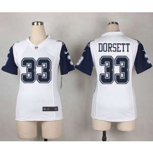 Nike Cowboys 33 Tony Dorsett White Women's NFL Color Rush Jersey