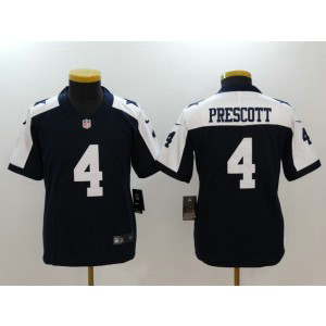 Nike Cowboys 4 Dak Prescott Navy Throwback Youth Vapor Untouchable Limited Jersey Nike Cowboys 4 Dak Prescott Navy Throwback Youth Vapor Untouchable Limited Jersey