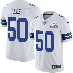 Nike Cowboys 50 Sean Lee White With Est 1960 Patch Limited Men Jersey Nike Cowboys 50 Sean Lee White With Est 1960 Patch Limited Men Jersey