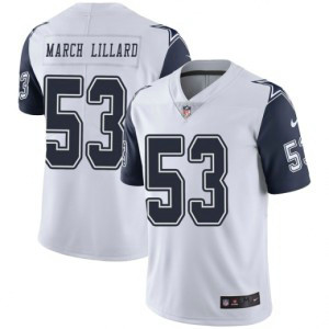 Nike Cowboys 53 Justin March-Lillard White Color Rush Limited Men Jersey Nike Cowboys 53 Justin March-Lillard White Color Rush Limited Men Jersey