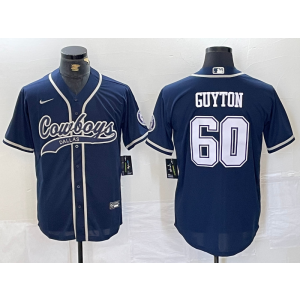 Nike Cowboys 60 Guyton Blue Vapor Baseball Limited Men Jersey