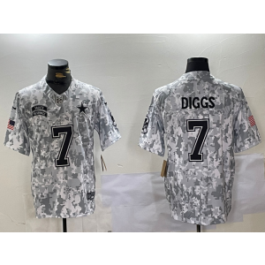 Nike Cowboys 7 Diggs Arctic Camo 2024 F.U.S.E. Salute to Service Limited Men Jersey