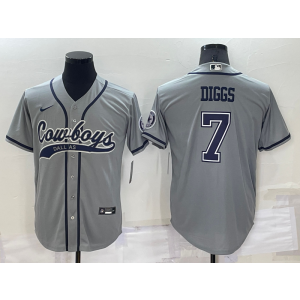 Nike Cowboys 7 Diggs Grey Vapor Baseball Limited Men Jersey Nike Cowboys 7 Diggs Grey Vapor Baseball Limited Men Jersey