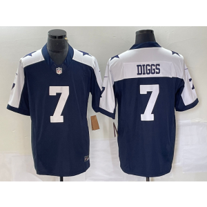 Nike Cowboys 7 Diggs Navy Thanksgiving 2023 F.U.S.E Vapor Limited Men Jersey