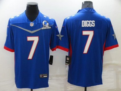 Nike Cowboys 7 Trevon Diggs Blue 2022 NFC Pro Bowl Limited Jersey