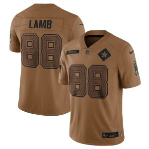 Nike Cowboys 88 CeeDee Lamb 2023 Brown Salute To Service Limited Men Jersey Nike Cowboys 88 CeeDee Lamb 2023 Brown Salute To Service Limited Men Jersey