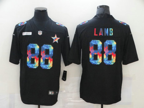Nike Cowboys 88 Ceedee Lamb Black Vapor Untouchable Rainbow Limited Jersey Nike Cowboys 88 Ceedee Lamb Black Vapor Untouchable Rainbow Limited Jersey
