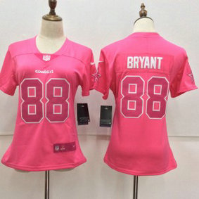 Nike Cowboys 88 Dez Bryant Pink Fashion Limited Women Jersey Nike Cowboys 88 Dez Bryant Pink Fashion Limited Women Jersey