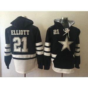 Nike Dallas Cowboys 21 Elliott Blue Hooded Sweatshirt