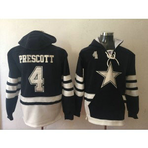 Nike Dallas Cowboys 4 Prescott Blue Hooded Sweatshirt