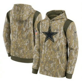 Nike Dallas Cowboys Camo 2021 Salute To Service Therma Performance Pullover Hoodie