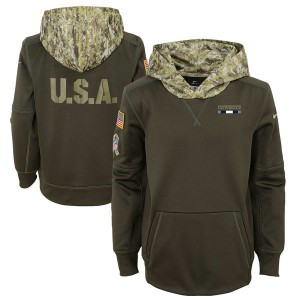Nike Dallas Cowboys Olive 2017 Salute to Service Pullover Men Hoodie