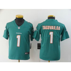 Nike Dolphins 1 Tua Tagovailoa Aqua Vapor Limited Youth Jersey