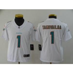 Nike Dolphins 1 Tua Tagovailoa White Vapor Limited Youth Jersey