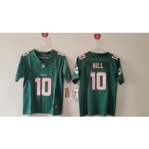 Nike Dolphins 10 Tyreek Hill Aqua F.U.S.E. Vapor Limited Youth Jersey