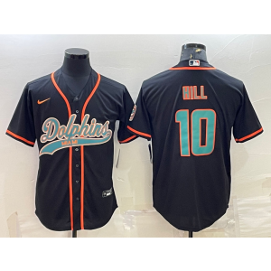 Nike Dolphins 10 Tyreek Hill Black Vapor Baseball Limited Men Jersey