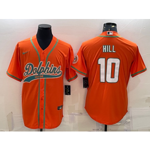 Nike Dolphins 10 Tyreek Hill Orange Vapor Baseball Limited Men Jersey Nike Dolphins 10 Tyreek Hill Orange Vapor Baseball Limited Men Jersey