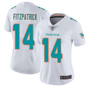 Nike Dolphins 14 Ryan Fitzpatrick White Vapor Untouchable Limited Women Jersey