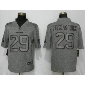 Nike Dolphins 29 Minkah Fitzpatrick Gray Gridiron Gray Limited Men Jersey