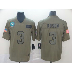 Nike Dolphins 3 Josh Rosen 2019 Olive Salute To Service Limited Men Jersey Nike Dolphins 3 Josh Rosen 2019 Olive Salute To Service Limited Men Jersey
