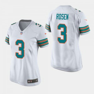 Nike Dolphins 3 Josh Rosen 2019 White Throwback Women Jersey