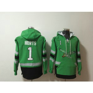 Nike Eagles 1 Hurts Kelly Green Hoodie Sweatshrit