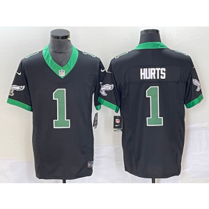 Nike Eagles 1 Jalen Hurts Black 2023 F.U.S.E Vapor Limited Men Jersey Nike Eagles 1 Jalen Hurts Black 2023 F.U.S.E Vapor Limited Men Jersey