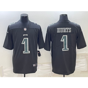 Nike Eagles 1 Jalen Hurts Black Vapor Untouchable Limited Men Jersey Nike Eagles 1 Jalen Hurts Black Vapor Untouchable Limited Men Jersey