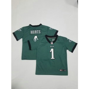 Nike Eagles 1 Jalen Hurts Green Toddler Jersey