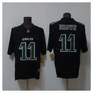 Nike Eagles 1 Jalen Hurts Olive 2025 Salute to Service F.U.S.E. Vapor Limited Men Jersey