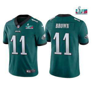 Nike Eagles 11 A. J. Brown Green 2023 Super Bowl LVII Vapor Limited Men Jersey Nike Eagles 11 A. J. Brown Green 2023 Super Bowl LVII Vapor Limited Men Jersey