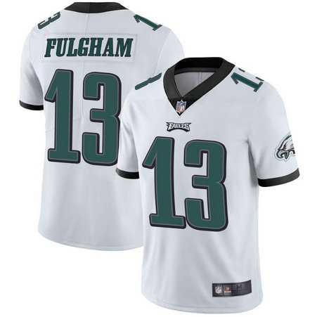 Nike Eagles 13 Travis Fulgham White Vapor Untouchable Limited Jersey Nike Eagles 13 Travis Fulgham White Vapor Untouchable Limited Jersey