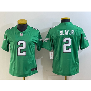 Nike Eagles 2 Darius Slay Green 2023 F.U.S.E Vapor Limited Women Jersey