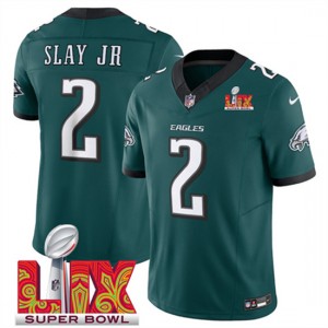 Nike Eagles 2 Darius Slay JR Green 2025 Super Bowl LIX F.U.S.E. Vapor Limited Men Jersey Nike Eagles 2 Darius Slay JR Green 2025 Super Bowl LIX F.U.S.E. Vapor Limited Men Jersey