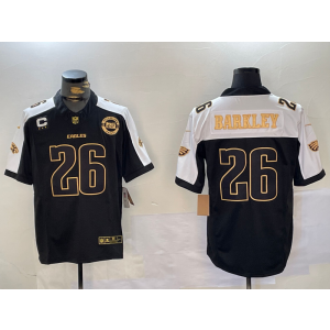 Nike Eagles 26 Saquon Barkley Black Thanksgiving F.U.S.E Vapor Limited Men Jersey